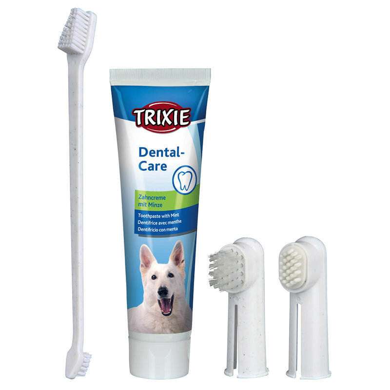 TRIXIE Zahnpflege-Set für Hunde 100 g